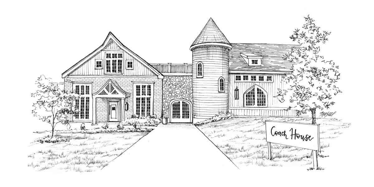 pen and ink house portrait