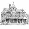 pen and ink victorian house